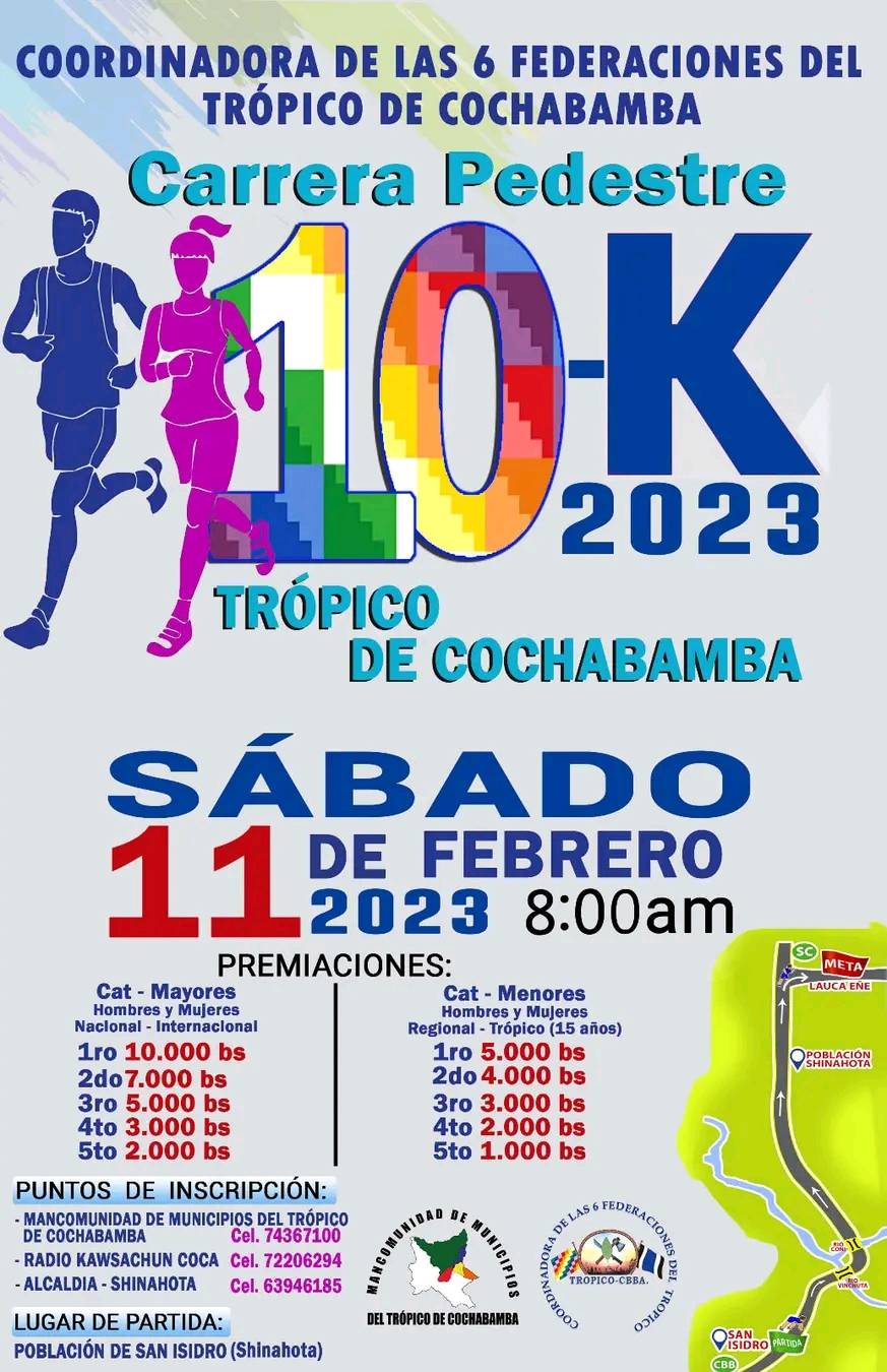 Carrera Pedestre 10K Tropico de Cochabamba