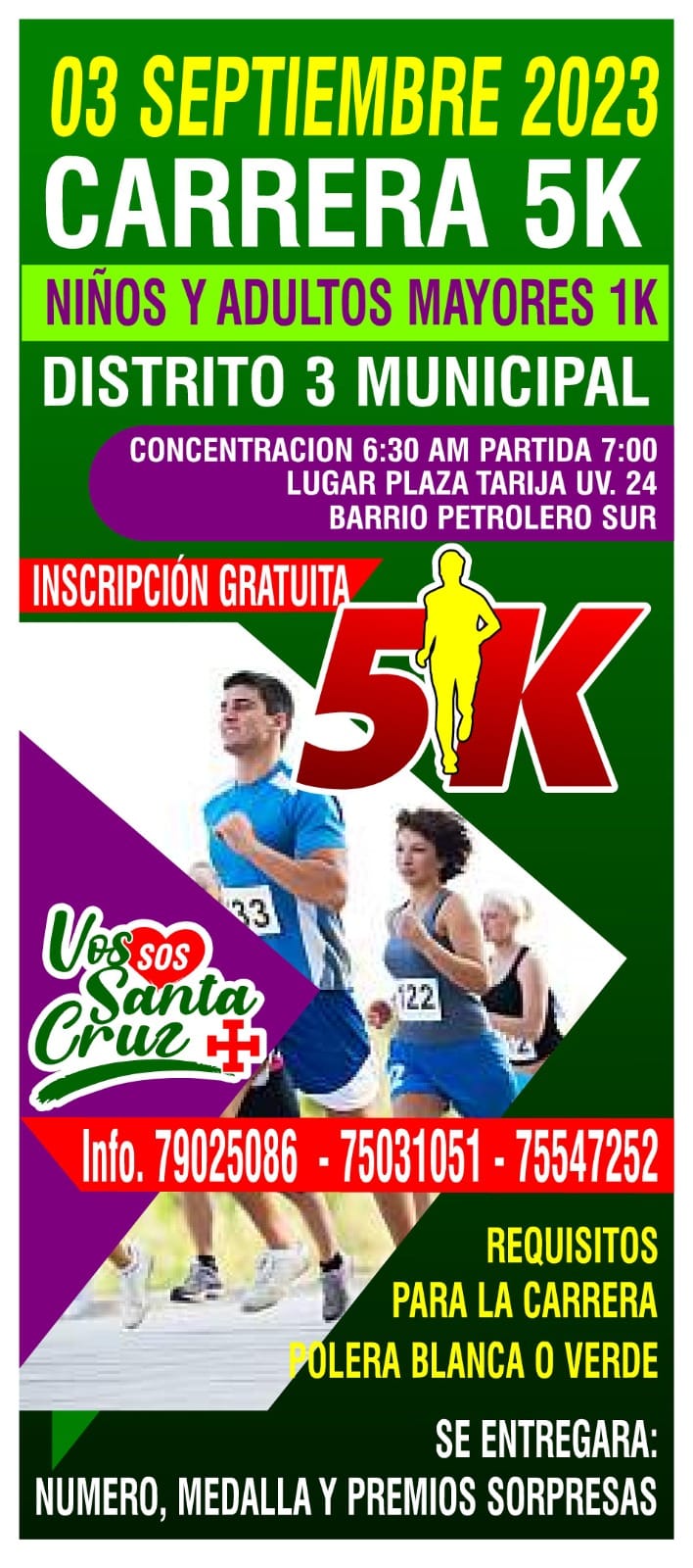 Carrera 5K Vos sos Santa Cruz