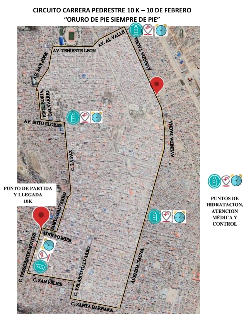 Carrera Pedestre 10K Oruro