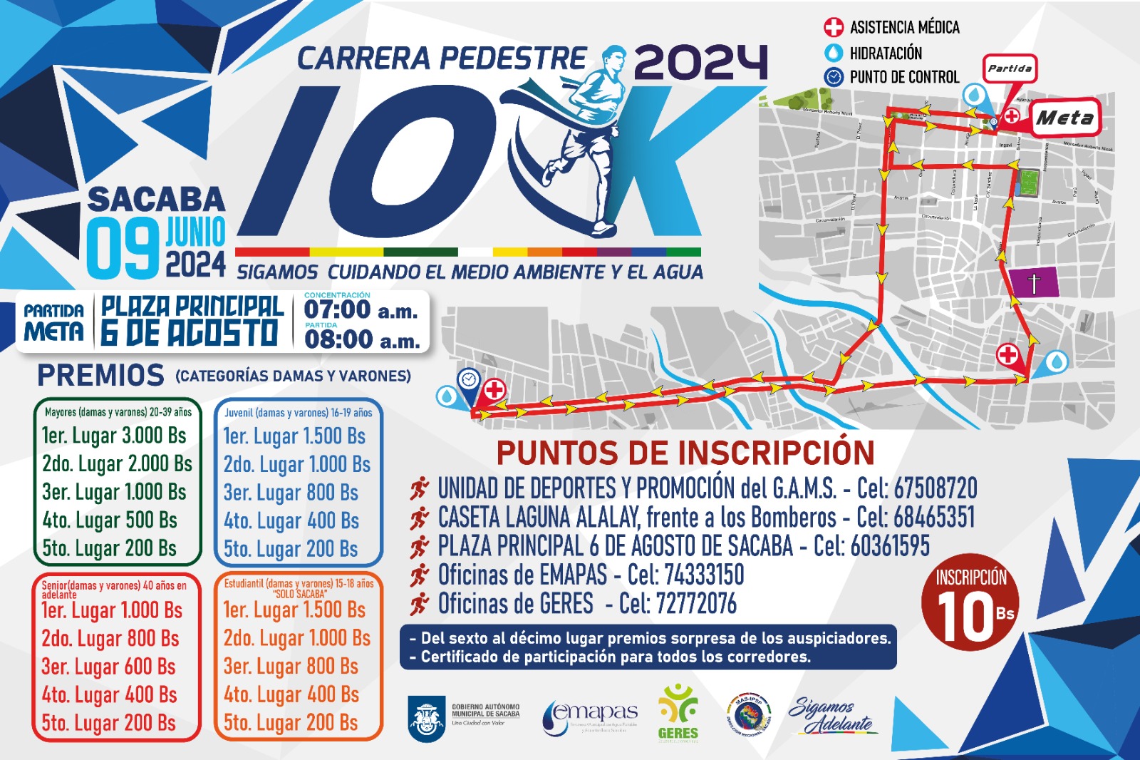 Carrera Pedestre 10K Sacaba