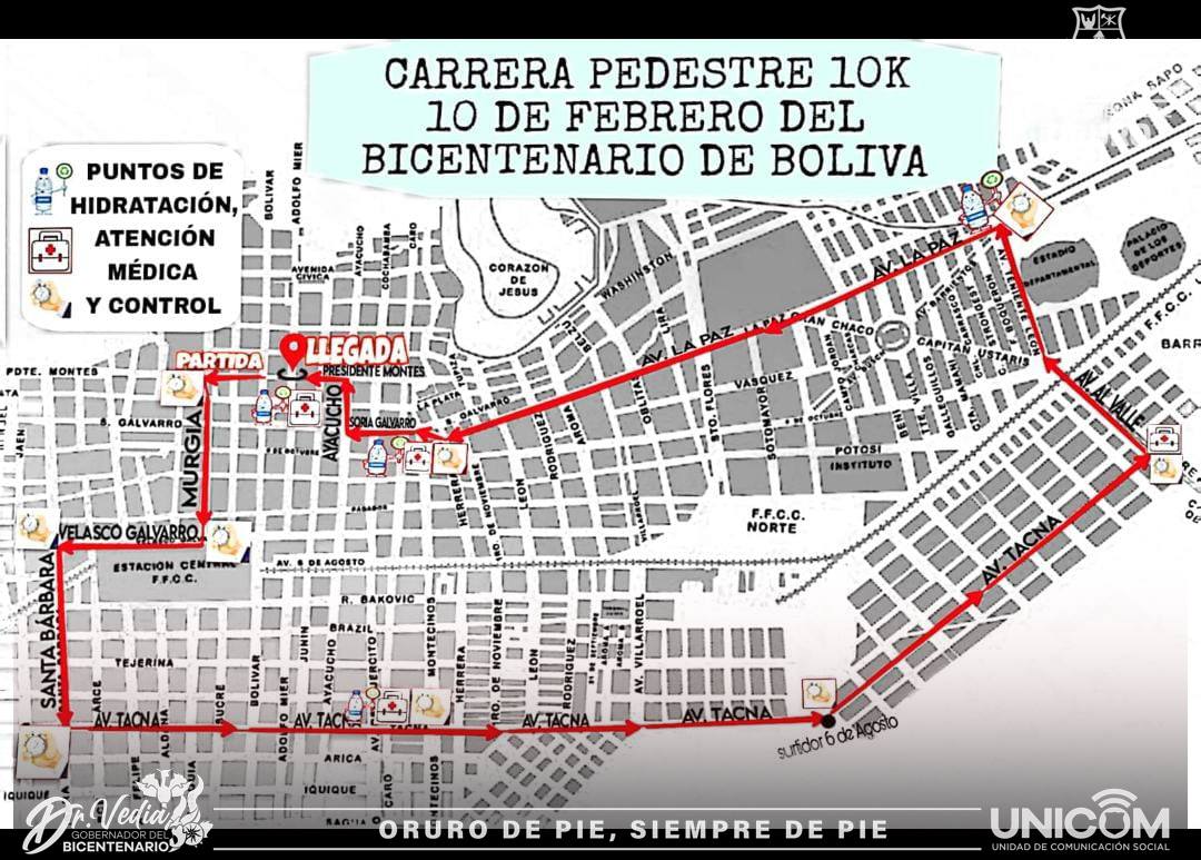 Carrera Pedestre 10K Oruro