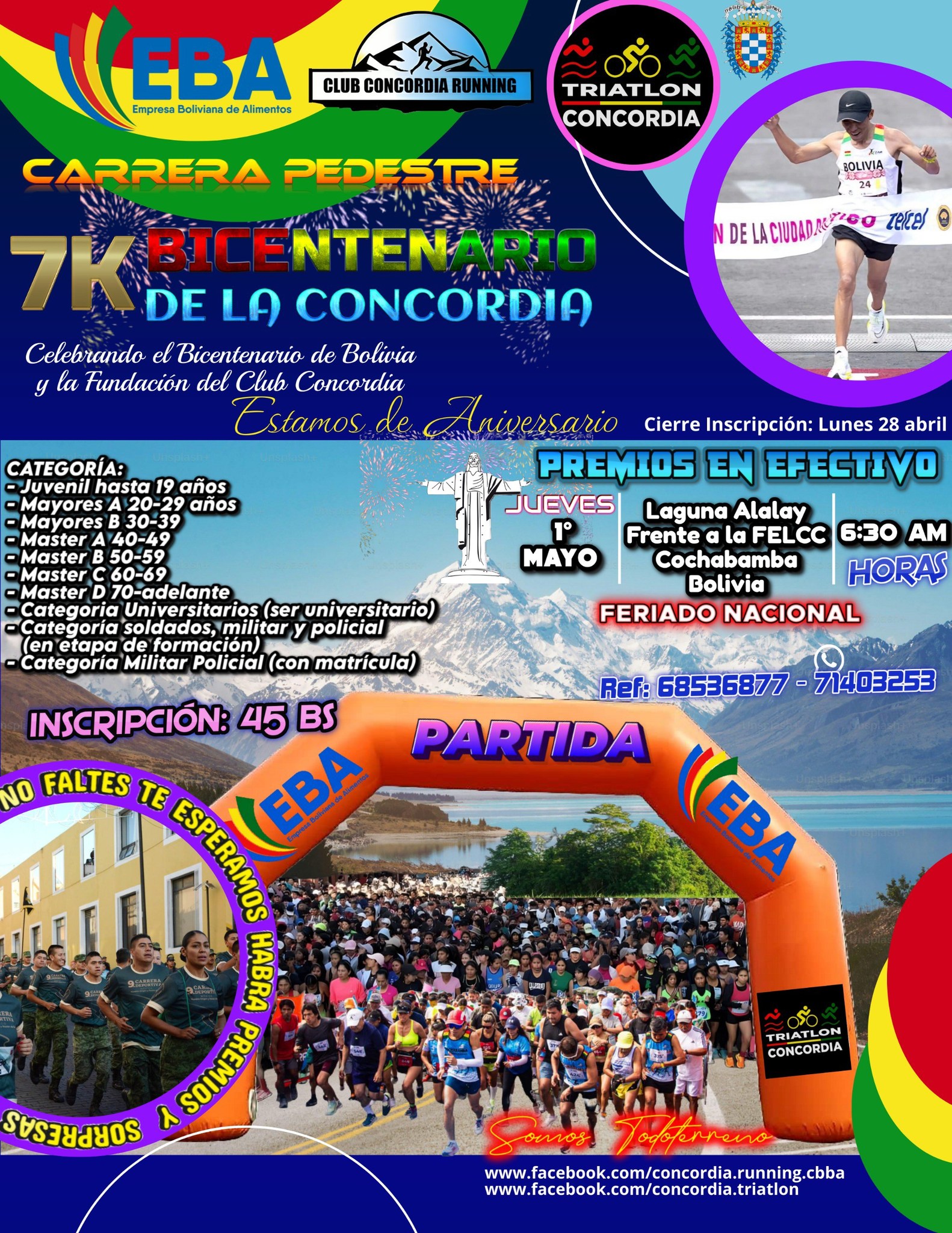 Carrera Pedestre 7K Bicentenario de la Concordia
