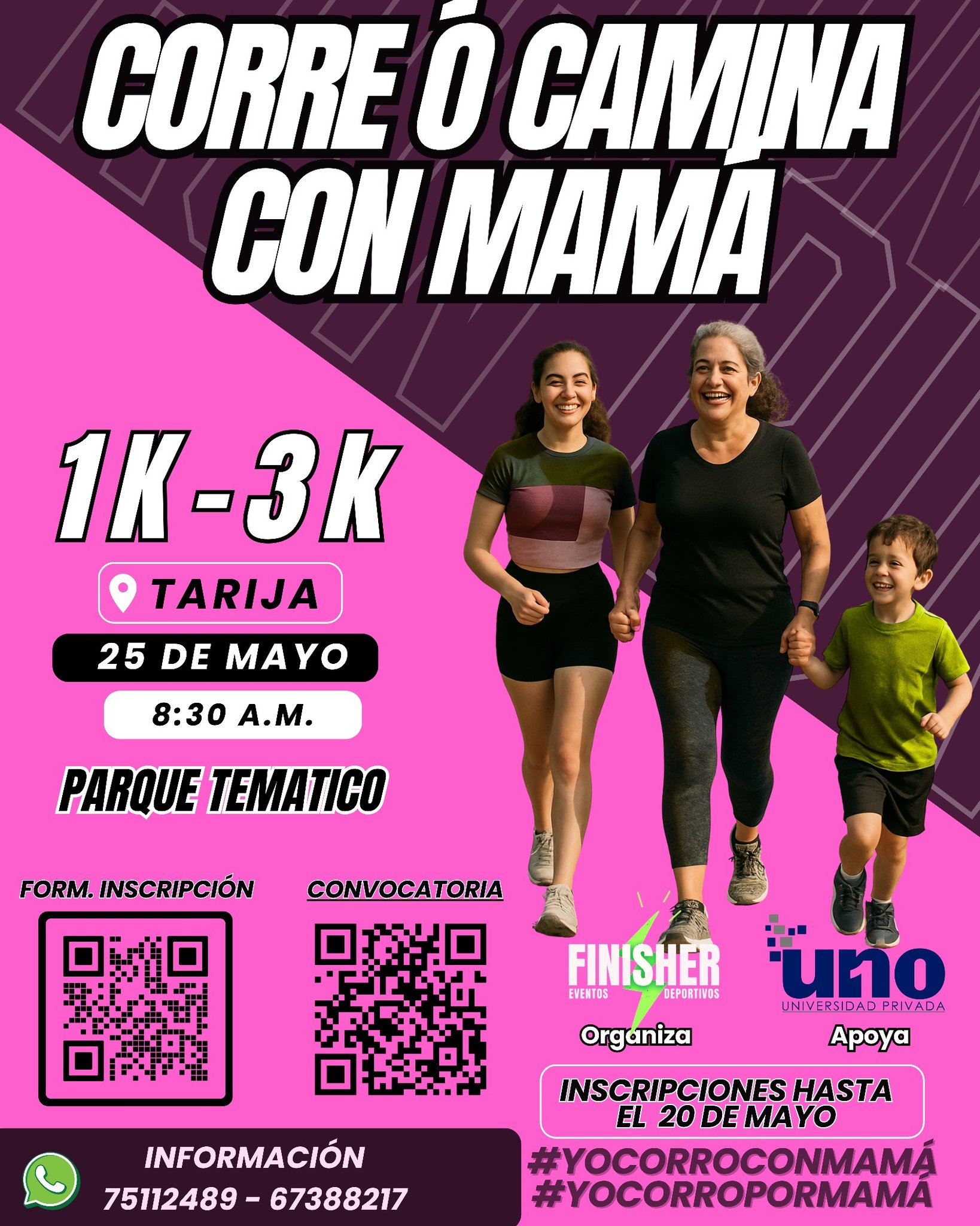 Corre o camina con mama