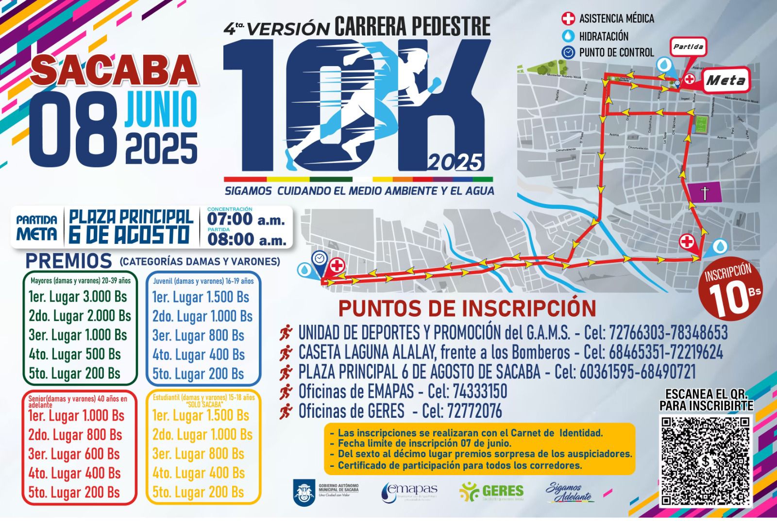 4ta version Carrera Pedestre Sacaba 10K