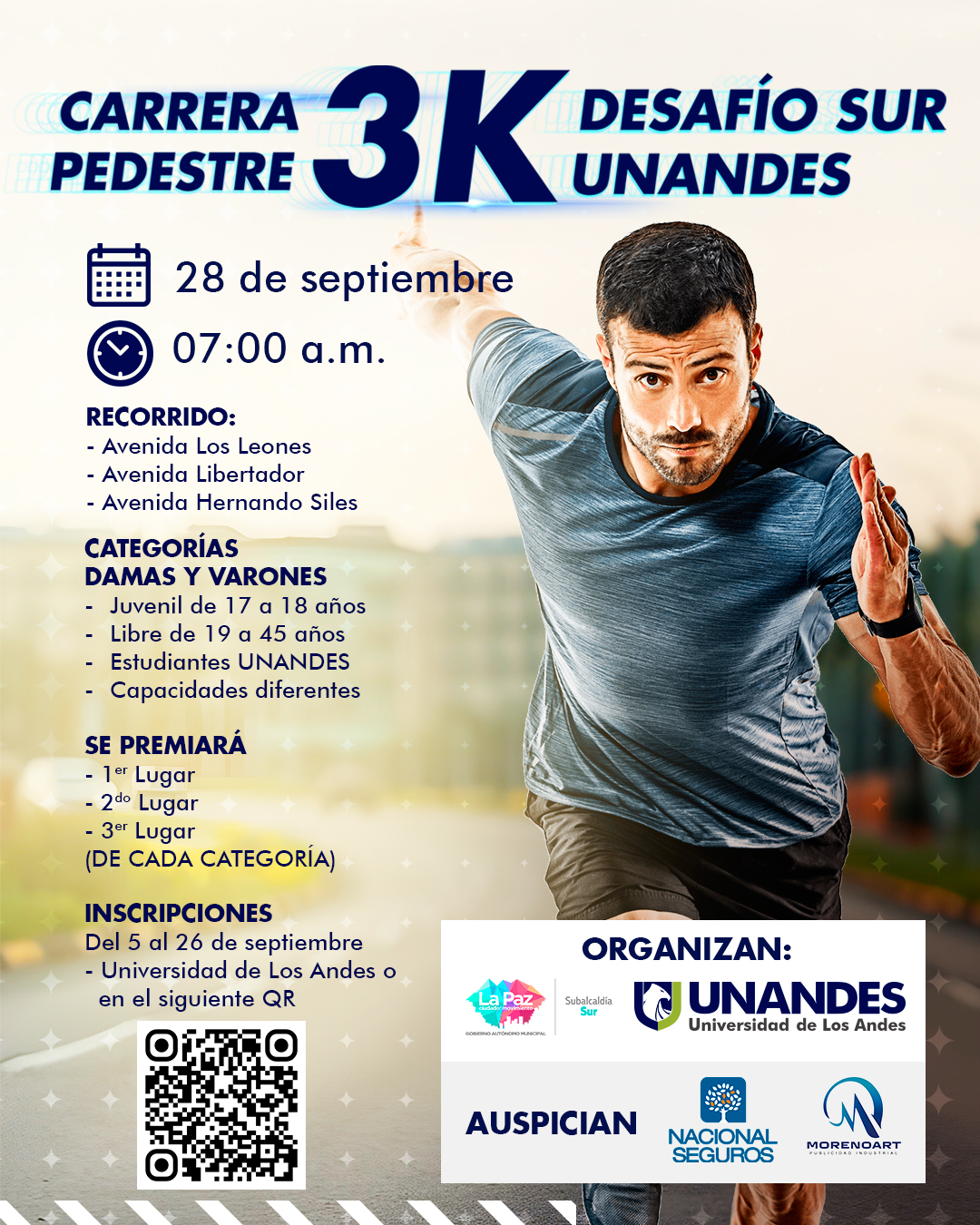 Carrera Pedestre 3K Desafio Sur Unandes