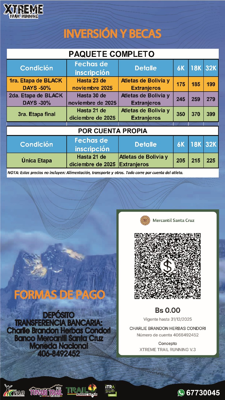 XTREME TRAIL RUNNING PICO 5030 TUNARI 