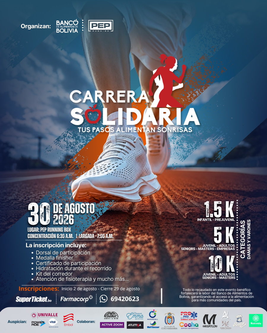 Carrera Solidaria Tus pasos alimentan sonrisas