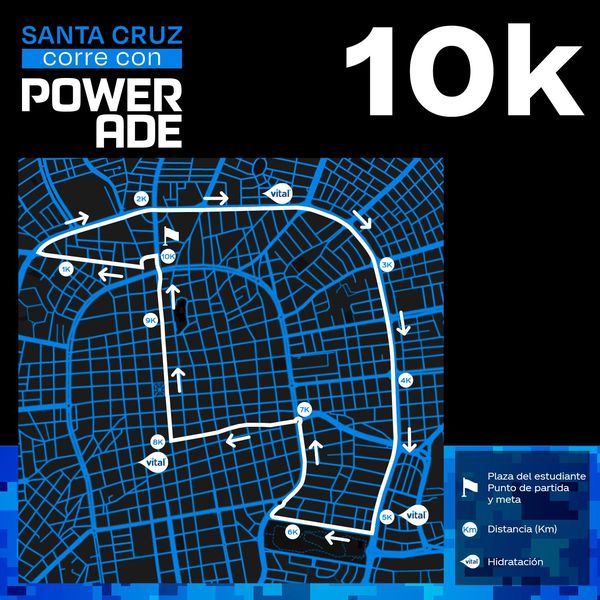 Santa Cruz corre con POWERADE ruta 10K