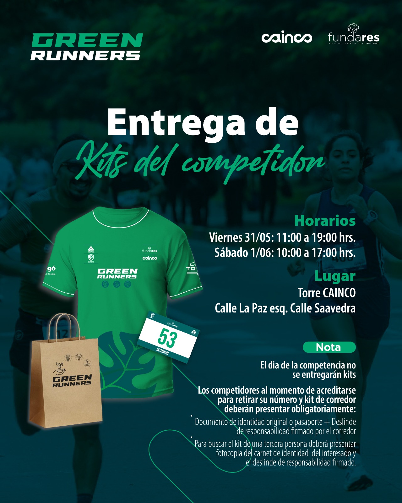 Entrega de Kits carrera Green Runners