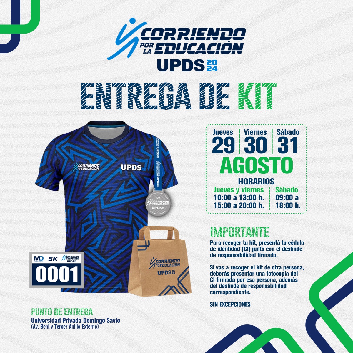 Entrega de Kits, Corriendo por la Educación UPDS