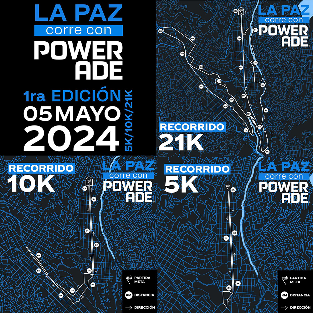 La Paz corre con POWERADE - recorrido