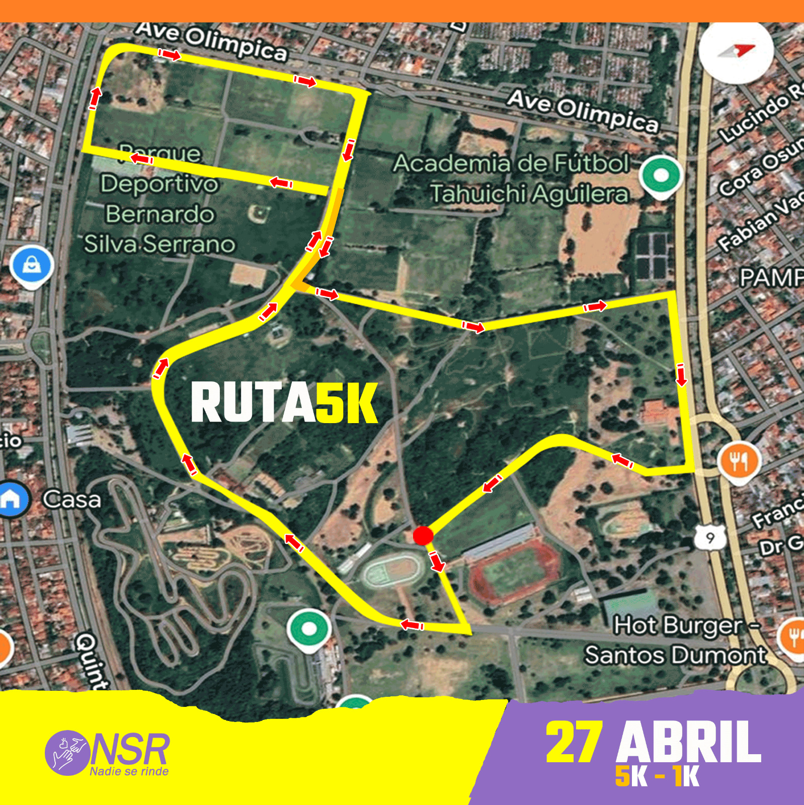 Nadie se Rinde, Ruta