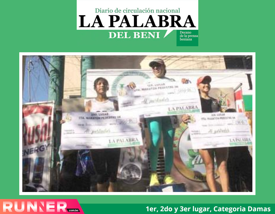 Resultados de la Carrera La Palabra del Beni 8K