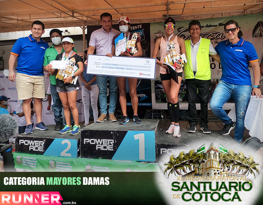 Resultados XL Media Maratón al Santuario de Cotoca